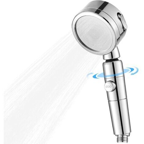 Pommeau Douche amélioré, 3 Modes réglables Haute Pression et Bouton de l'interrupteur Pomme Douche . Matériau ABS unique Meilleure ténacité,Rotation à 360 °. l'interface de 20 mm est applicable (1/5)