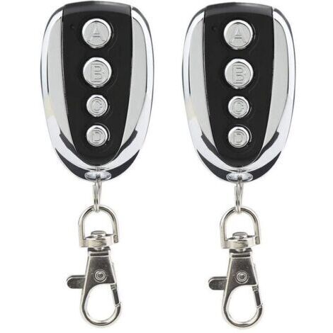 Lot de 2 télécommandes universelles pour porte de garage et portail 433,9 MHz avec quatre canaux - Remplacement idéal (1/3)