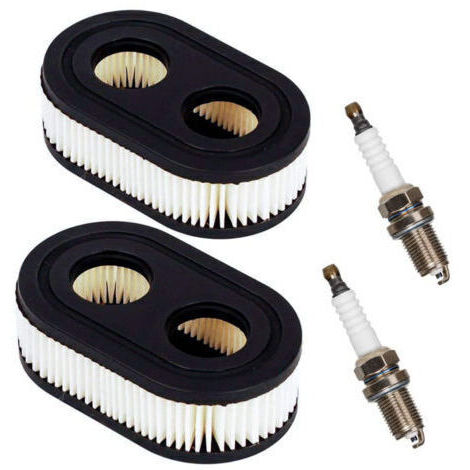 Filtre à huile ou air pour moteur thermiquePièces de moteur Filtre à air de tondeuse à gazon avec 2 bougies d'allumage (1/5)