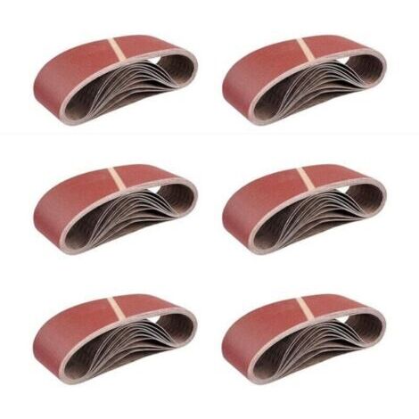 Bande Abrasive 75 x 533 mm, Bandes Abrasives Mixte pour Ponceuses à Bande,grains 40/60/80/120/180,5 pièces (1/3)