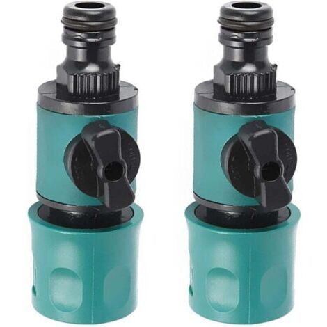 Raccord De Tuyau D'arrosage Avec Vanne De Régulation 2 Pièces Connecter Le Tuyau D'arrosage À La Valve Raccord Rapide Pour Tuyau D'arrosage Avec Valve Pour Raccords De Rechange Pour Mamelon De T (1/4)