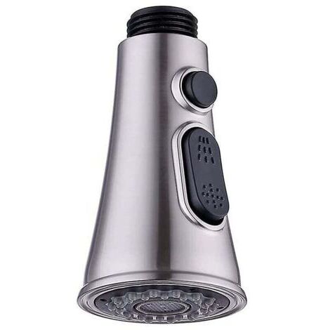 Cuisine Robinets Pommeau Douchette de Tête de Rechange pour Mitigeur, Douchette Douche Pommeau de Douche 2 Jets Chromé Robinet de Cuisine évier Robinet (1/4)