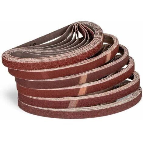 Lot de 120 bandes abrasives en tissu - 13 x 457 mm （P180） (1/4)