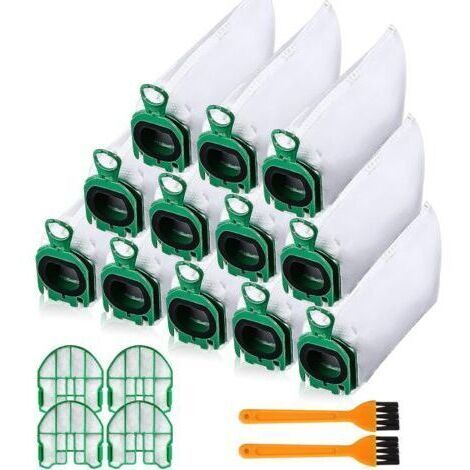 Aspirateur pour Vorwerk Kobold VB100 VB 100 FP100 FP 100, Sac À Poussière de Rechange Kit Sac Aspirateur Compatible avec 4 Filtres Moteur + 2 Brosse de Nettoyage (1/5)