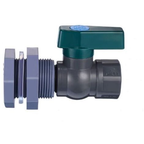 Connection PVC water tanks Tap 1 inch PVC rain barrel with bulkhead fitting and hose adapter (1 inch) (1/3)