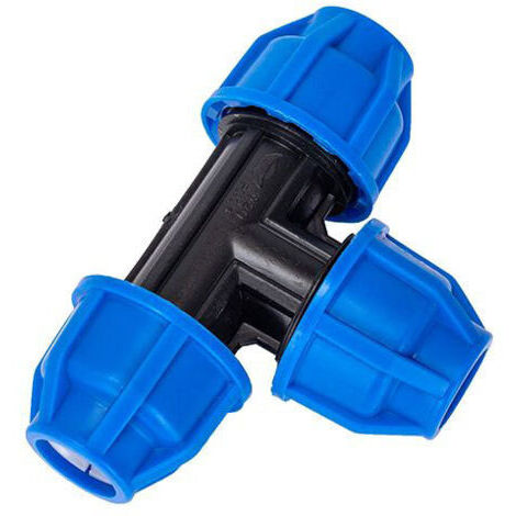Raccords de tuyaux en T à connexion rapide en plastique PE de 32 mm à 32 mm adaptés aux tuyaux PPR, PE, PVC et autres, accessoires d'arrosage de jardin (1/4)