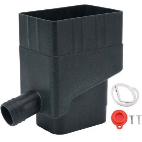 Système de collecte d'eau de pluie Kit de déviateur de bec de descente professionnel résistant aux UV pour jardin extérieur pelouse vert (1/4)