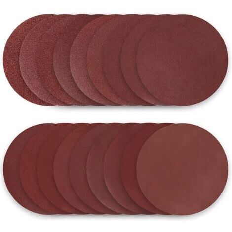 Disques abrasifs 180mm disque poncage 50 pièces papier abrasif 40/60/80/100/120/150/180/240/320/400 Graindyk- (1/4)