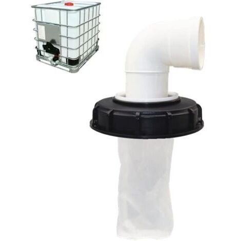 Couvercle de réservoir IBC 90° avec filtre en nylon lavable pour réservoir d'eau de pluie IBC 1000L, filtre de couvercle IBC, accessoires de réservoir IBC, filtre à eau de pluie en nyl (1/4)
