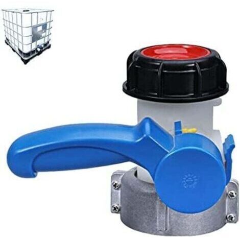 Adaptateur IBC universel, adaptateur de vanne d’arrêt IBC, vanne de vidange universelle IBC, adaptateur de vanne papillon, adapté aux réservoirs d’eau de pluie, citernes d’eau de pluie et citernes IBC (1/4)