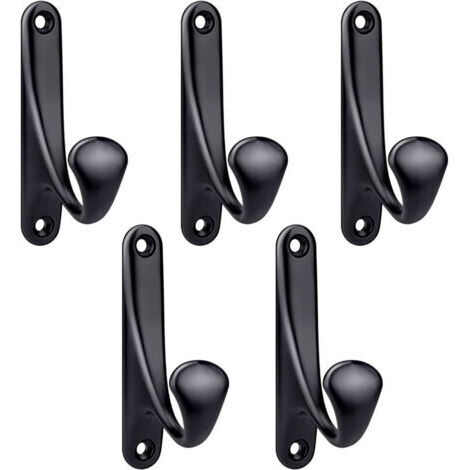 Crochet Manteau Mural a Visser, 5 Pcs Minimaliste Patère Murale Robuste en Alliage de Zinc Crochet Porte Manteau Pour porte Entrée Chambre Salle de Bain (1/4)