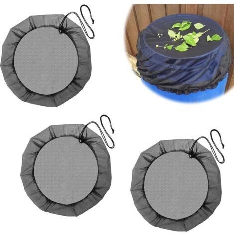 Pièces Filet pour Baril de Pluie 60cm, Filet Recuperateur Eau Polyester, Filets de Protection pour Tonneau de Pluie, Adapté à Baril 50 cm, Balcon, Jardin, Pelouse (1/4)