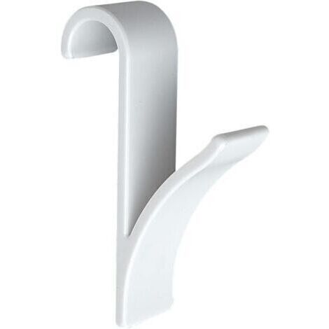 Crochet radiateur, Crochet radiateur sèche serviette, plastique blanc, Lot de 2 (1/4)