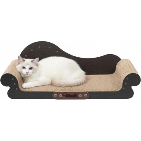 Griffoir pour Chat, Lit Durable et Recyclable pour Chats, Protège Meubles Contre Les Griffures, Grattoir Chat 68 cm Design Canapé, Carton Ondulé Renforcé (1/5)