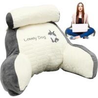 Coussin de Lecture pour Lit, Oreiller de Lecture pour Lit Confortable, Dossier Oreiller Lombaire avec Accoudoir,Émulsion