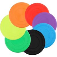 7 Pièces Frisbees pour Chien, 18CM Frisbee Jouet pour Chiens, Frisbee Jouet en Caoutchouc, pour entraînement à la Terre et à l'eau, Entraînement du Chien, Lancer, Attraper et Jouer
