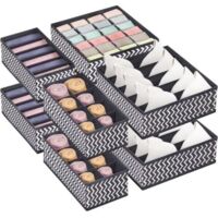 Boîte de rangement à tiroir pliable, coffret de rangement pour sous-vêtements 8 pièces, boîte de rangement pour vêtements non tissés, 24/8/5 compartiments