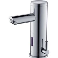 Infrarot-Armaturen Wasserhahn Bad mit Infrarot-Elektronik Berührungslos Automatischer Waschbecken Mischbatterie Badarmatur Waschtischarmatur Armatur für Badezimmer Einhebelmischer
