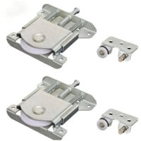 2 Paires Roulette Porte Coulissante Placard,Roulette de Coulissante,Rouleau Placard,Meubles Roues Coulissante,pour Armoires, Fenêtres, Portes Coulissantes (Argent)