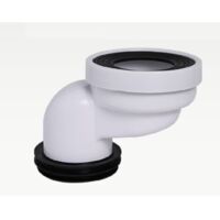 Buse de raccordement pour tuyau de toilette – Buse de vidange excentrique 10 cm en PVC – Étanchéité parfaite avec joint caoutchouc