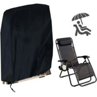 Housse de Protection pour Chaise Longue Pliante, Housse Transat Jardin Anti-UV, Imperméable, Anti-poussière, 210D Oxford Housse Relax Jardin pour Chaises Longues, Fauteuil Relax (96x85cm)
