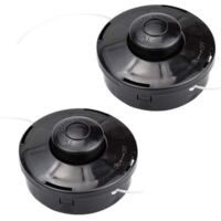 2 PCS Tonte Accessoires Fil Tête à Double Filetage Automatique Tête de Débroussailleuse Universelle Filetage M10 x 1,25, pour Coupe-herbe, Bobine de Fil de Rechange à Essence, Outil Multifonctionn