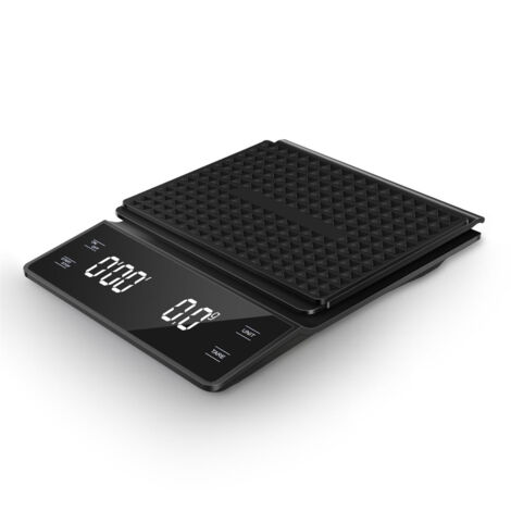 Balance pour café filtre, balance de cuisine, petite balance portable avec écran tactile, 3 kg haute précision 0,1 g, fonctionne sur piles.