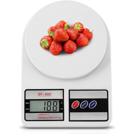 Balance de cuisine électronique en acier inoxydable, capacité de pesée maximale de 10 kg, piles remplaçables  Very Baking (1/5)