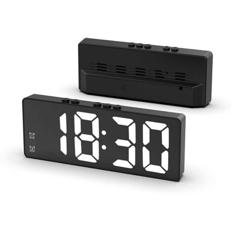 Réveil numérique LED – Réveil de voyage portable – Pour enfants et adultes –