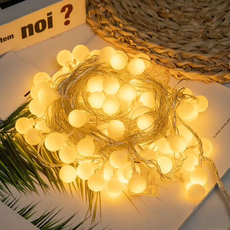 Guirlande lumineuse de 10 m à 80 LED, lumière chaude pour les fêtes de jardin (1/4)