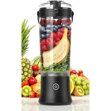 Mixeur/extracteur de jus électrique portable, lames en acier inoxydable, chargement USB, (1/5)