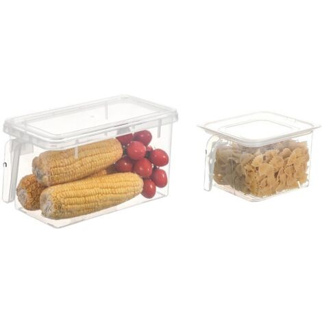 Lot de 2 organisateurs de réfrigérateur, boîtes transparentes pour aliments et cuisine (1/5)