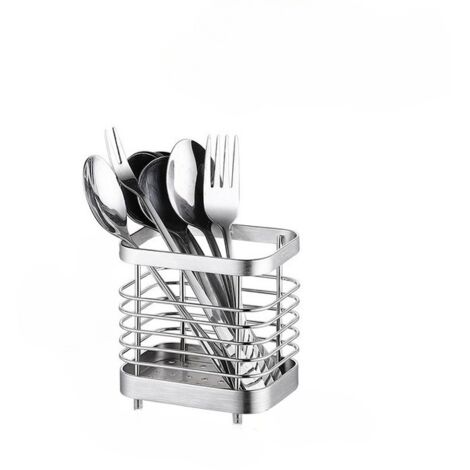Porte-couverts en acier inoxydable, égouttoir de cuisine argenté –