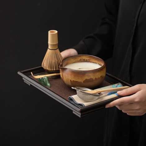 Kit Matcha Complet 8 Pièces - Bol Avec Bec Verseur, Fouet Bambou, Chashaku Et Accessoires Traditionnels Accessoire Thé Traditionnel Japonais