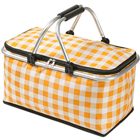 ABIUBIU Grand sac isotherme de 34 L, panier de courses, sac de pique-nique, panier de refroidissement, sac à déjeuner, sac thermique pour bureau, camping, voyage, pique-nique (noir