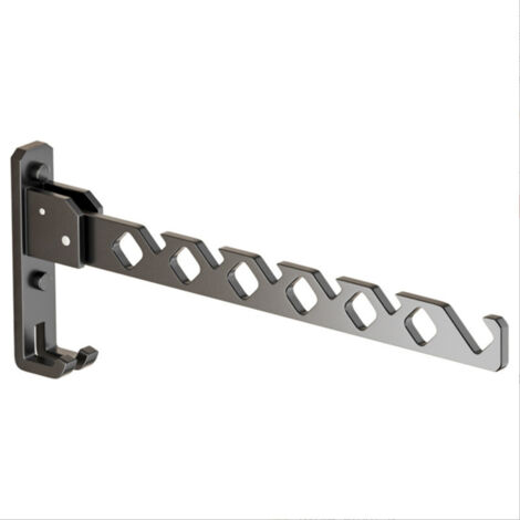 Porte-manteau mural pliable, sans perçage, pour balcon/salle de bain, 340×30 mm (1/5)