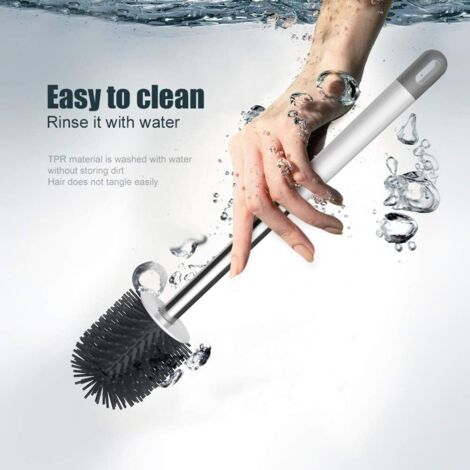 Brosse Wc Hygiénique Porte-Brosse De Toilette Silicone Ménage Col De Toilette À Long Manche Brosse Wc Hygiénique Porte-Brosse De Toilette Silicone Ménage Col De Toilette À Long Manche