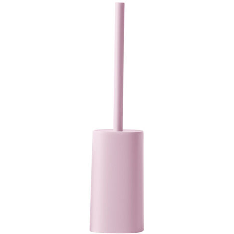 Brosse de toilette avec base, manche long, rose