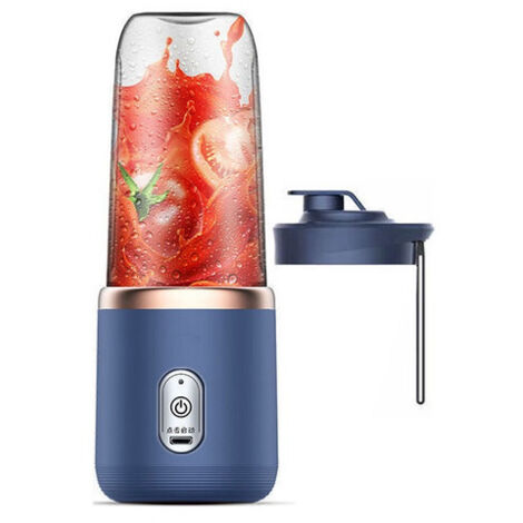Le mini mixeur portable est rechargeable via USB, a une capacité de 300 ml et est idéal pour préparer des smoothies et autres boissons.