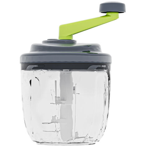 Hachoir manuel, coupe-légumes en PP, mini robot culinaire, gris-vert