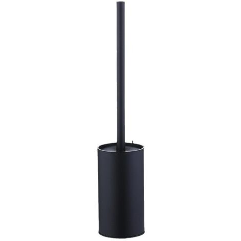 Ensemble brosse de toilette et porte-brosse, noir