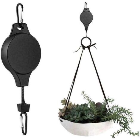 Crochets de jardin – Supports pour plantes rétractables – Réglables – Noirs –