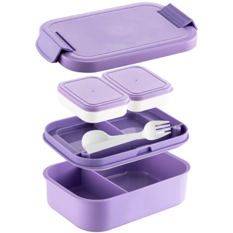 Boîte à lunch à double compartiment, grande capacité, pour adultes et étudiants