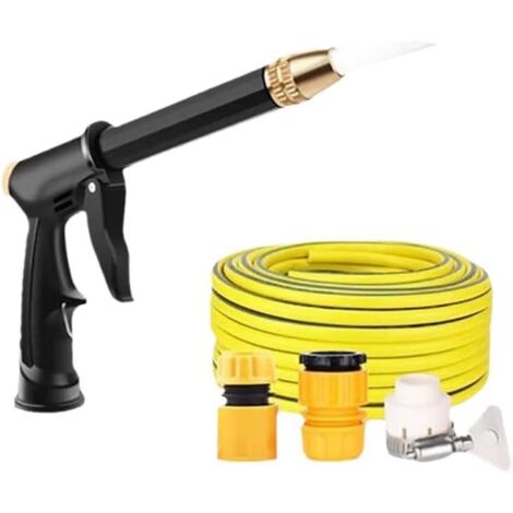 Tuyau d'arrosage de 30 mètres, pistolet à eau haute pression pour voitures, âme en latex multicouche, (1/5)
