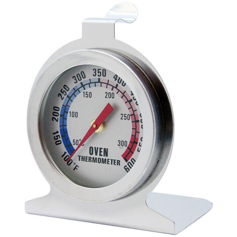 Thermomètre de four en acier inoxydable avec grand écran, surveillance du gril, double échelle (1/5)