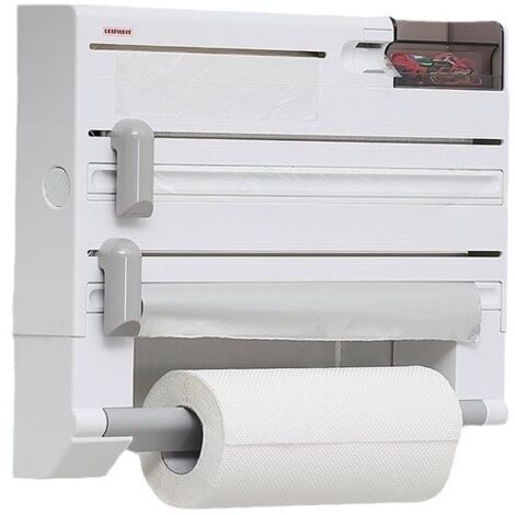 Porte-rouleau avec coupe-papier toilette – Porte-rouleau de papier toilette – Étagère de cuisine – Organiseur multifonction