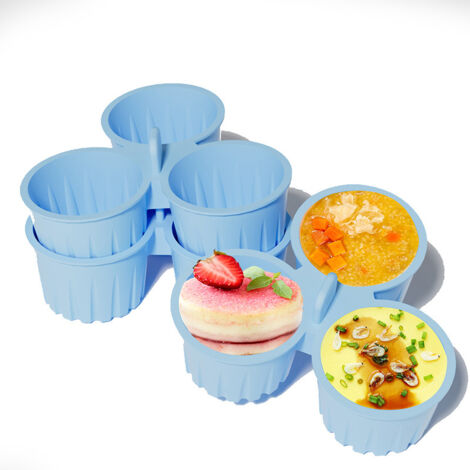 Moule en silicone pour œufs/friteuse à air, moule durable, facile à nettoyer, bleu –