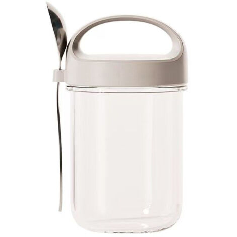 Pot à yaourt nomade – pot à muesli – verre résistant – Gris