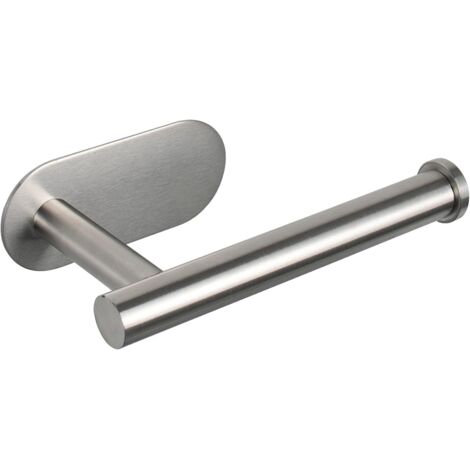 Porte-papier toilette en acier inoxydable, argenté (1/5)