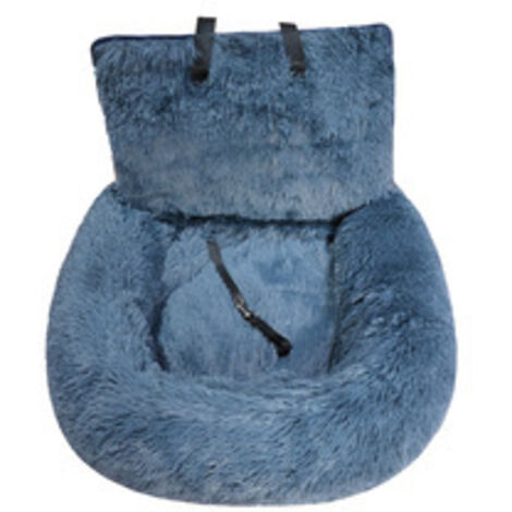 Siège auto mignon pour animaux de compagnie – lit pour chien – coussin – siège auto confortable – tissu – bleu (1/5)